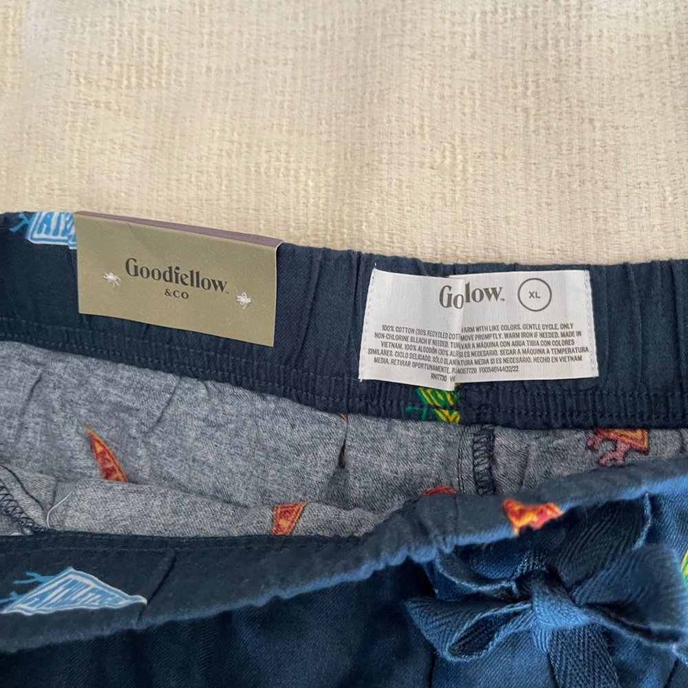 Goodfellow & Co Mens XL40/42 Pajama Bottom Sleep Lounge Pants Sports Pennants - Picture 6 of 6